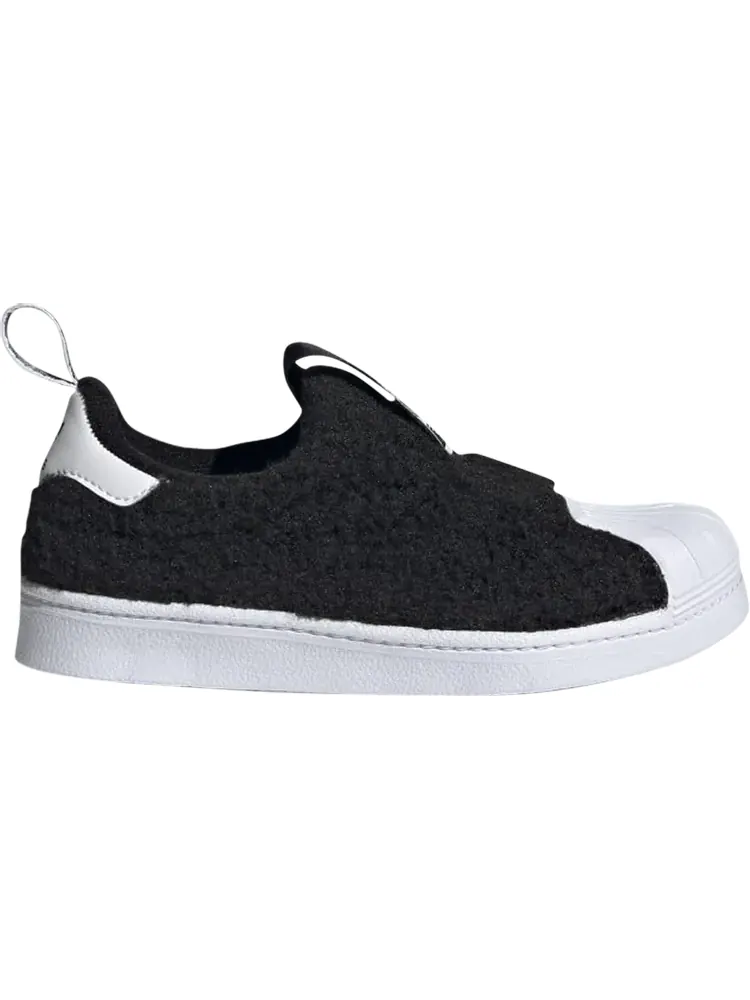 Кроссовки Adidas Superstar 360 J 'Black Teddy Bear Fur' — изображение 1 из 1, черный