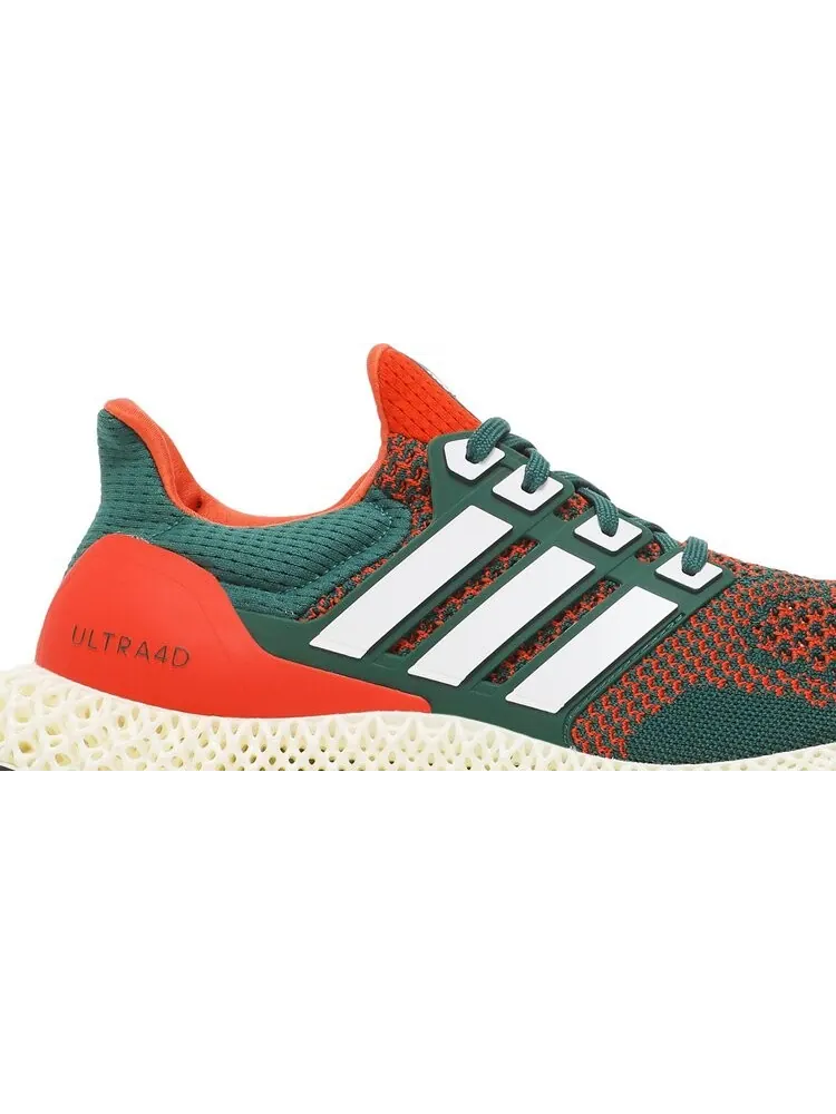 Кроссовки Adidas Ultra 4D 'Miami Hurricanes' — изображение 2 из 8, зеленый