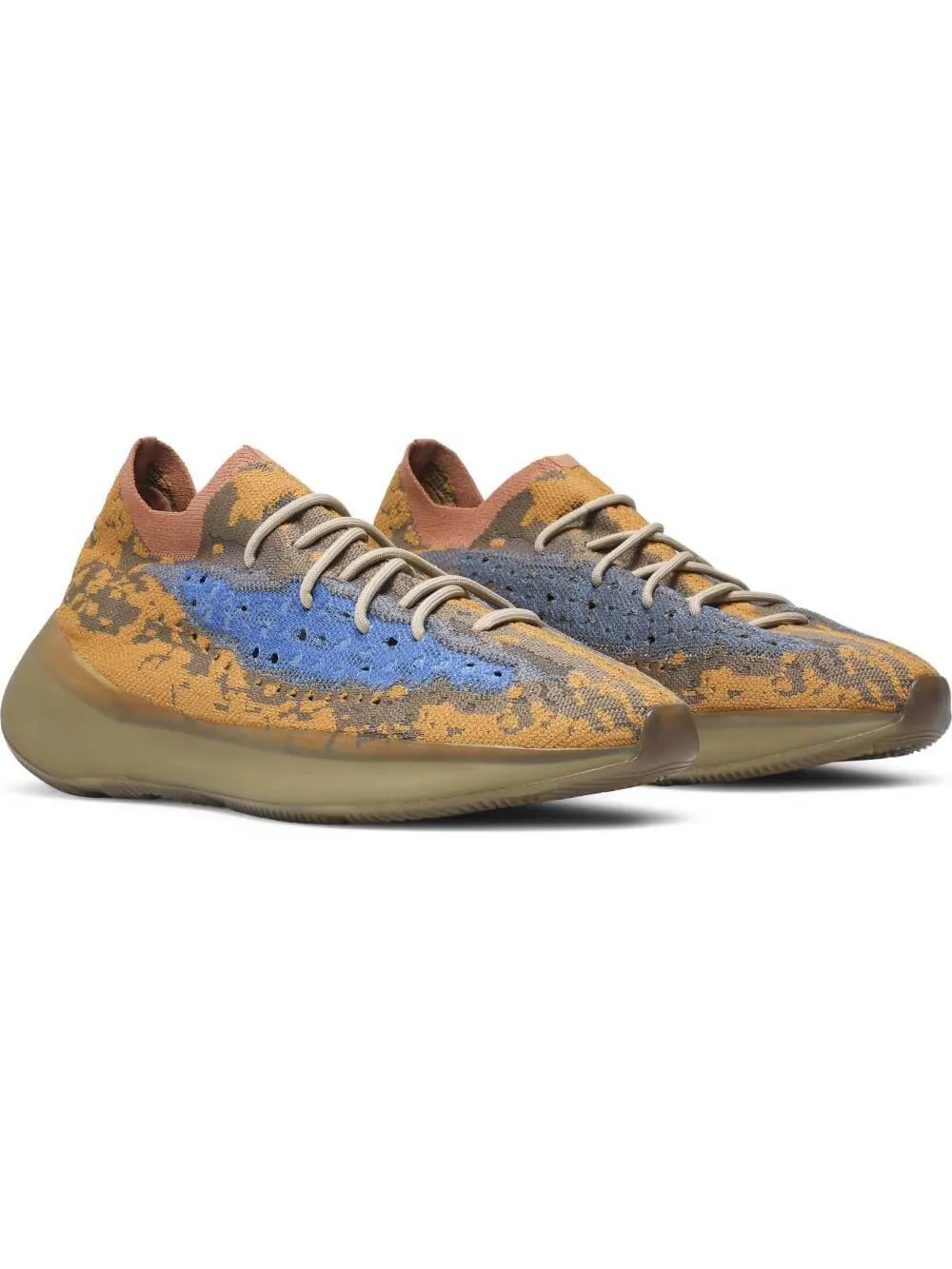 Кроссовки Yeezy Boost 380 Blue Oat Non-Reflective — изображение 4 из 8, коричневый