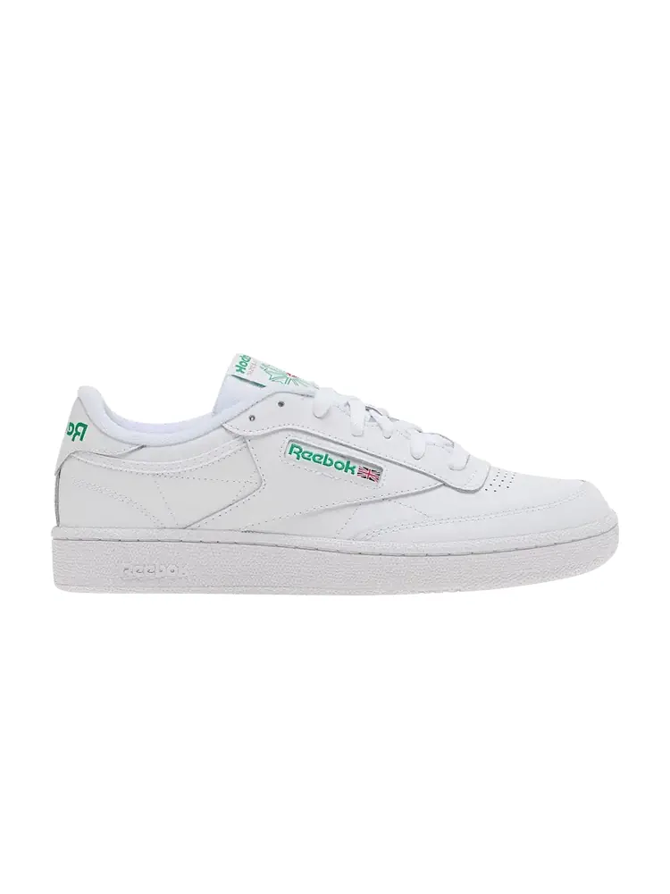Кроссовки Reebok Club C 85 'Intense White Green' — изображение 1 из 1, белый/зеленый