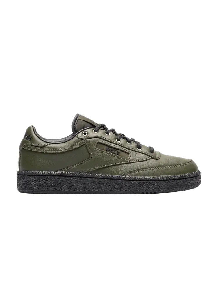 Кроссовки Reebok OBEY x Club C 85 LTD 'Green' — изображение 1 из 1, зеленый/черный/красный