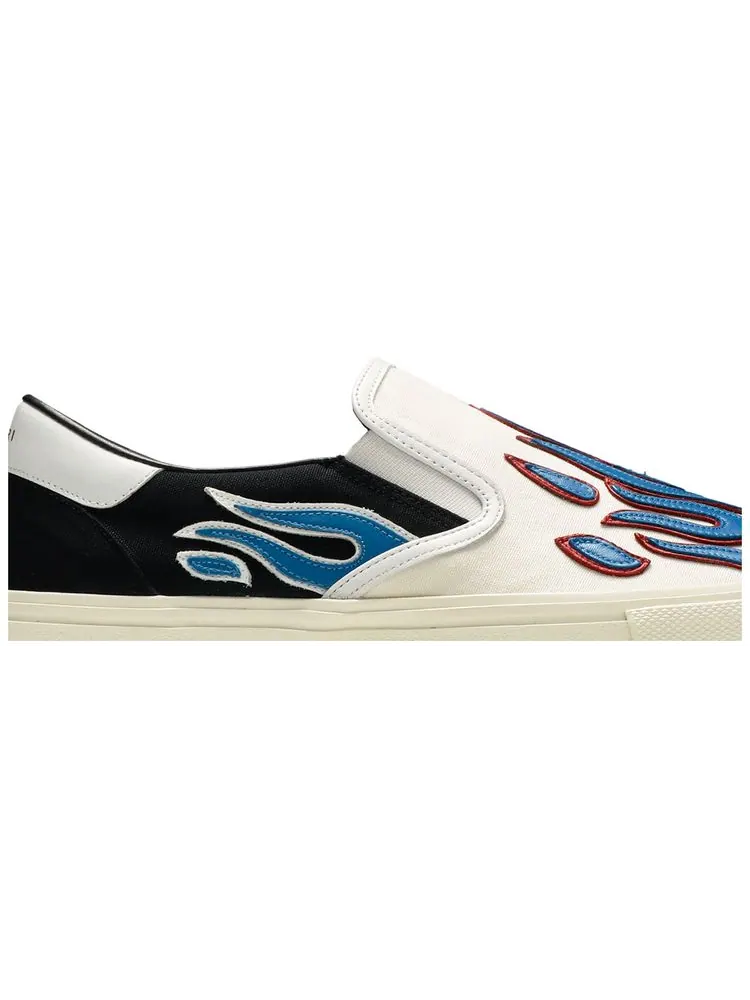 Шлепанцы Amiri Slip-On 'Flame - Black White Blue' — изображение 2 из 8, черный