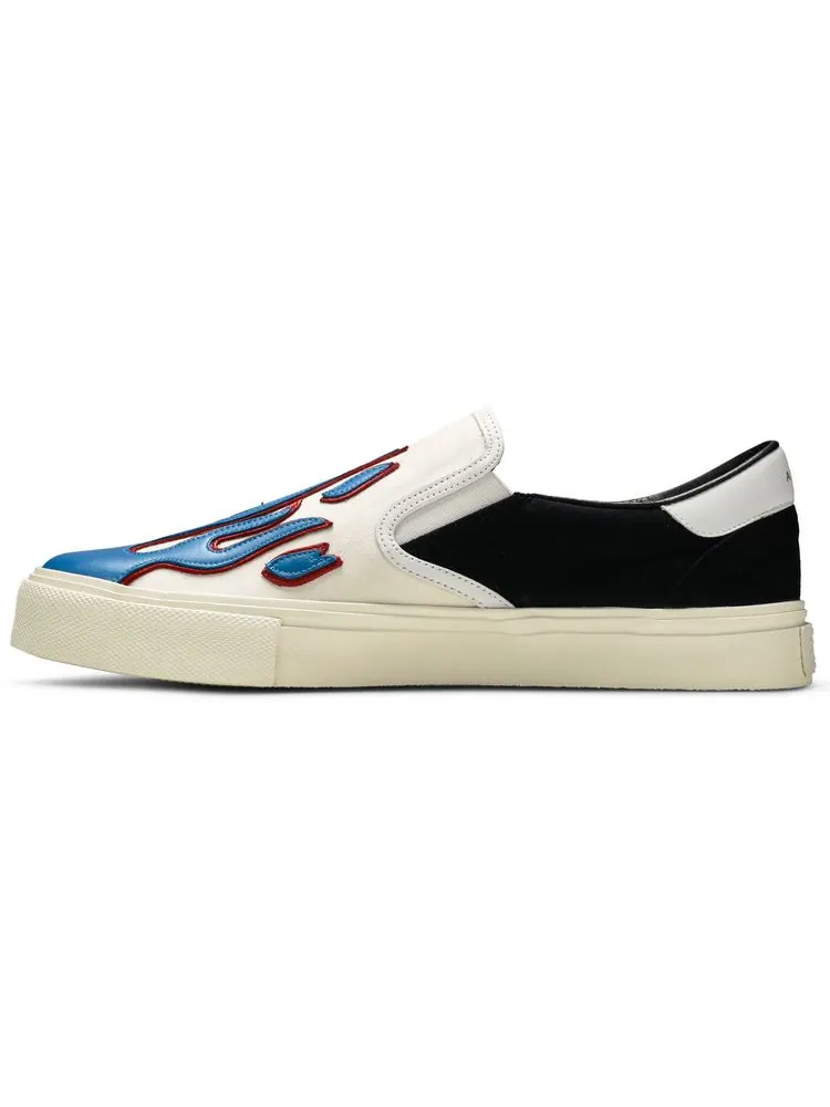 Шлепанцы Amiri Slip-On 'Flame - Black White Blue' — изображение 3 из 8, черный
