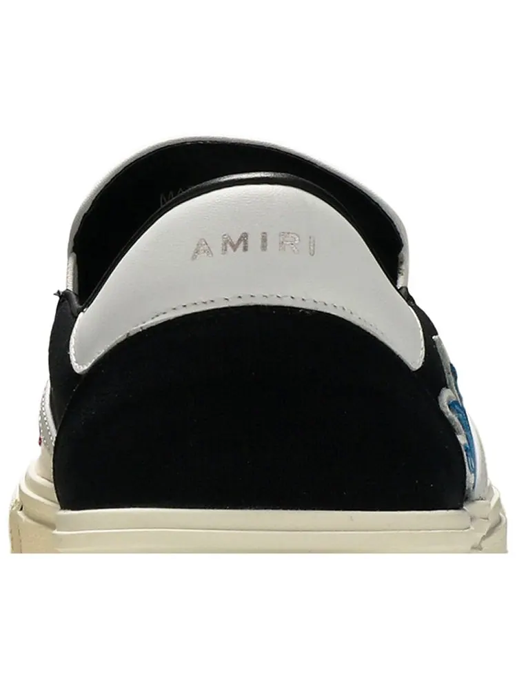 Шлепанцы Amiri Slip-On 'Flame - Black White Blue' — изображение 7 из 8, черный