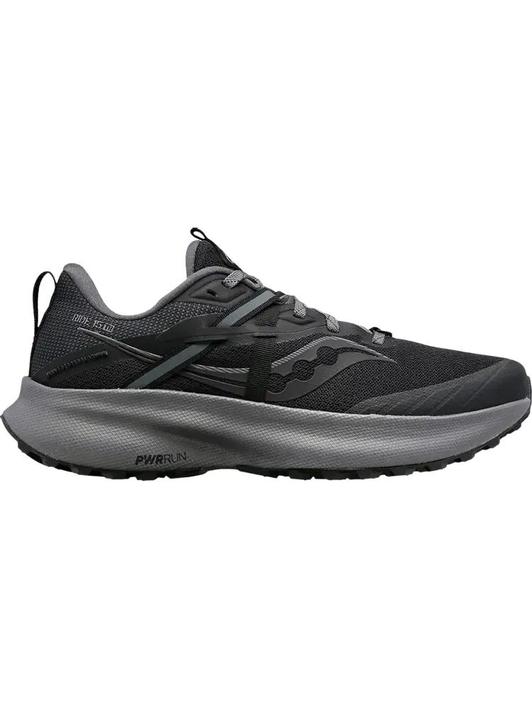 Кроссовки Saucony Wmns Ride 15 TR Black Charcoal — изображение 1 из 1, черный