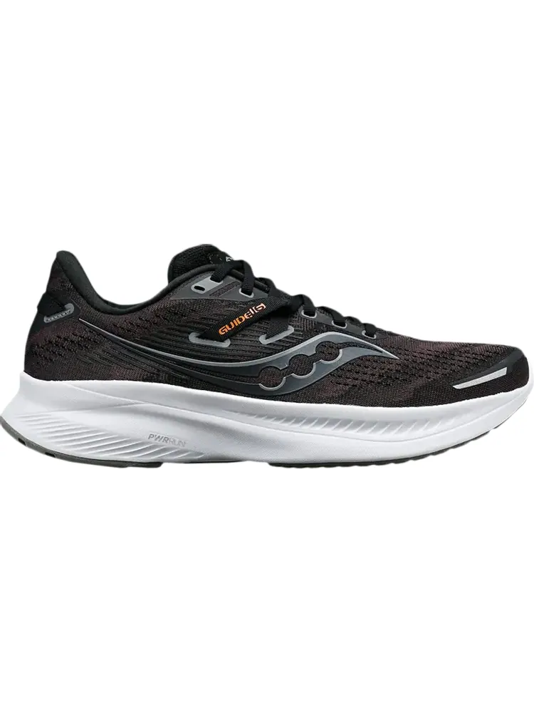 Кроссовки Saucony Guide 16 Wide Black Orange White — изображение 1 из 1, черный