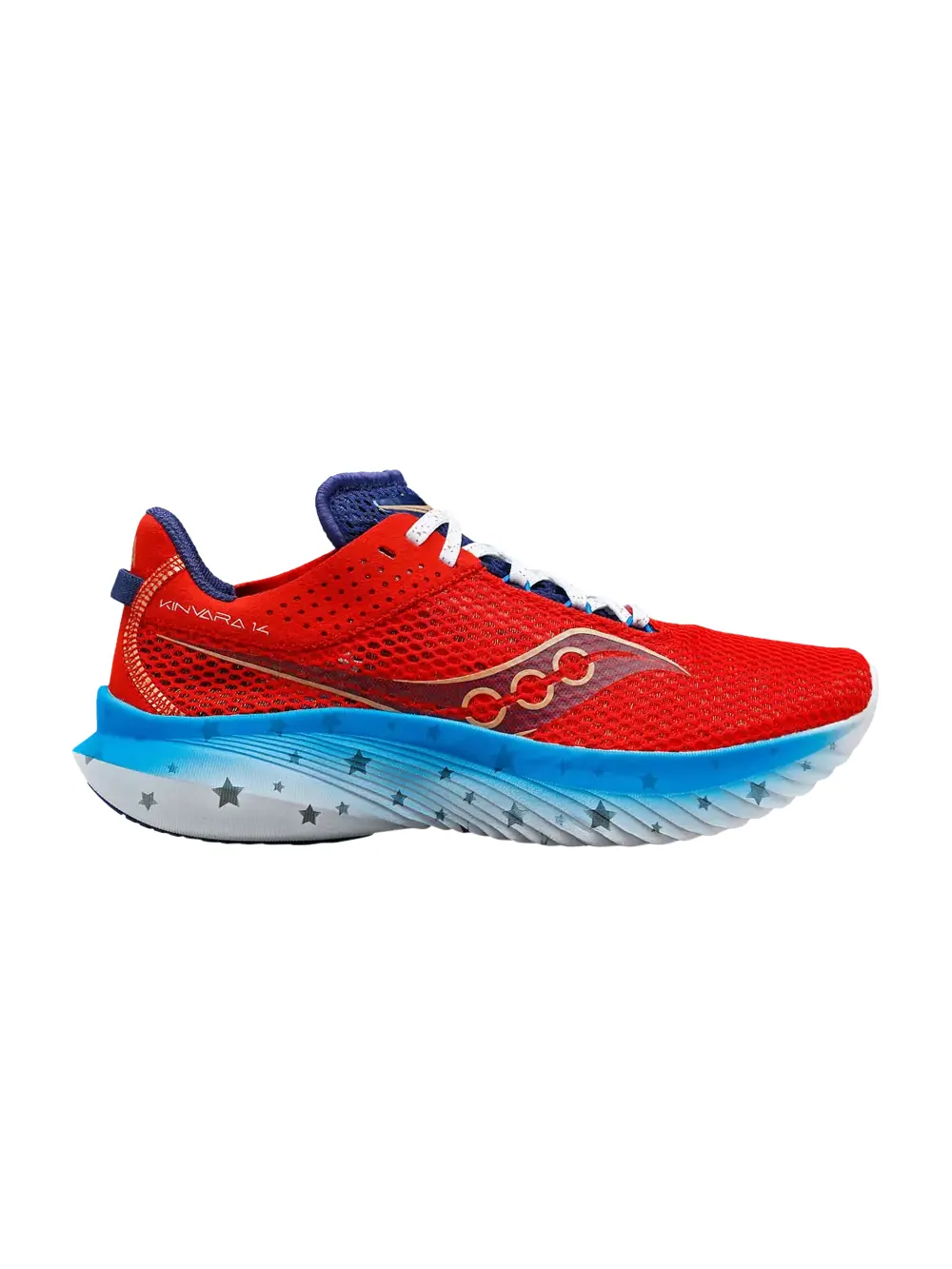 Кроссовки Kinvara 14 Saucony — изображение 1 из 1, красный/белый/синий