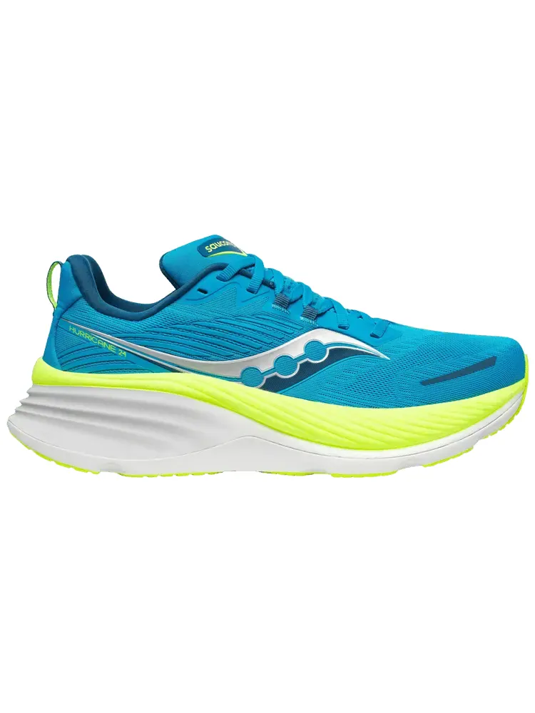 Кроссовки Saucony Hurricane 24 'Viziblue Citron' — изображение 1 из 1, синий