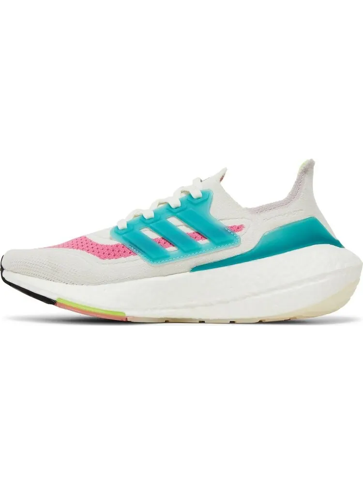 Кроссовки Adidas Wmns UltraBoost 21 'White Tint Rose Tone' — изображение 3 из 8, зеленый