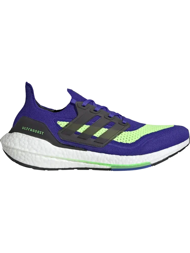 Кроссовки Adidas UltraBoost 21 'Sonic Ink Screaming Green' — изображение 1 из 1, синий