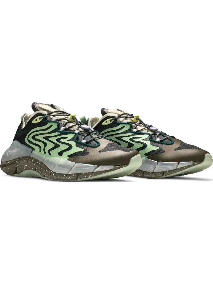 Кроссовки brain dead x zig kinetica 2 'mad science - aloe green' Reebok — изображение 8 из 8, серый