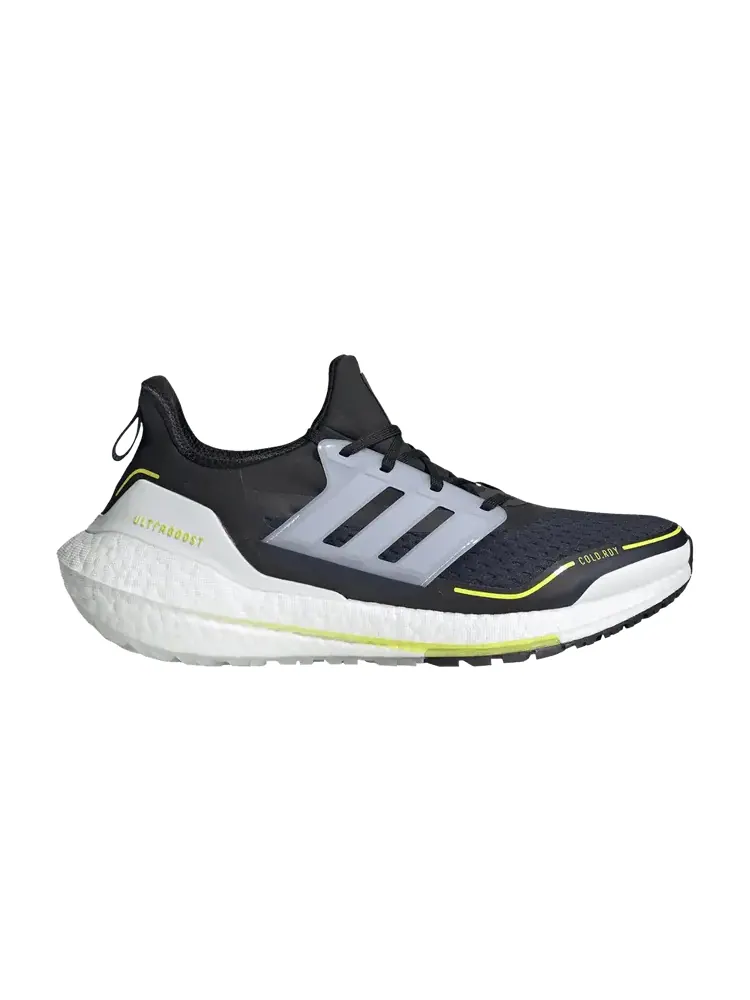 Кроссовки adidas UltraBoost 21 Cold.RDY 'Legend Ink Acid Yellow' — изображение 1 из 1, белый/желтый