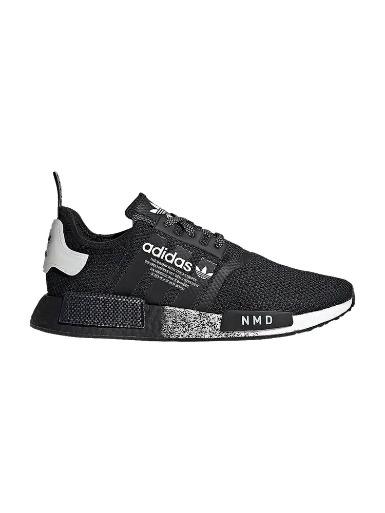 Кроссовки adidas NMD_R1 'Black Speckled' — изображение 1 из 1, черный/черный/белый