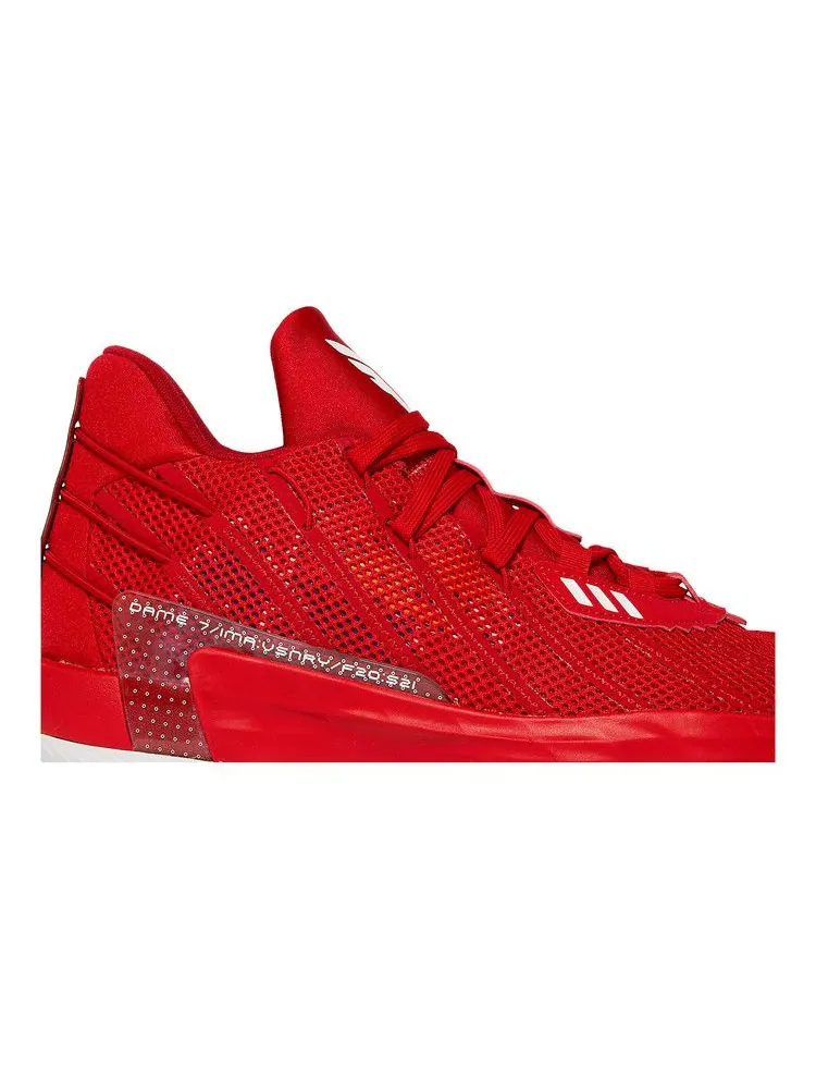 Кроссовки adidas Dame 7 Team 'Kansas Jayhawks' — изображение 3 из 9, красный