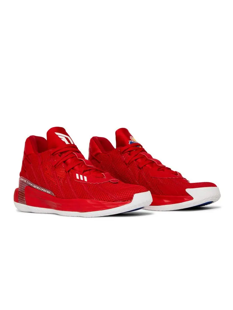Кроссовки adidas Dame 7 Team 'Kansas Jayhawks' — изображение 9 из 9, красный