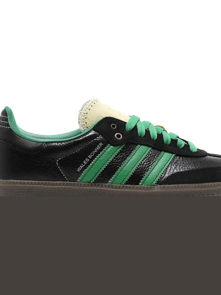 Кроссовки Adidas Wales Bonner x Samba 'Black Green' — изображение 2 из 8, черный