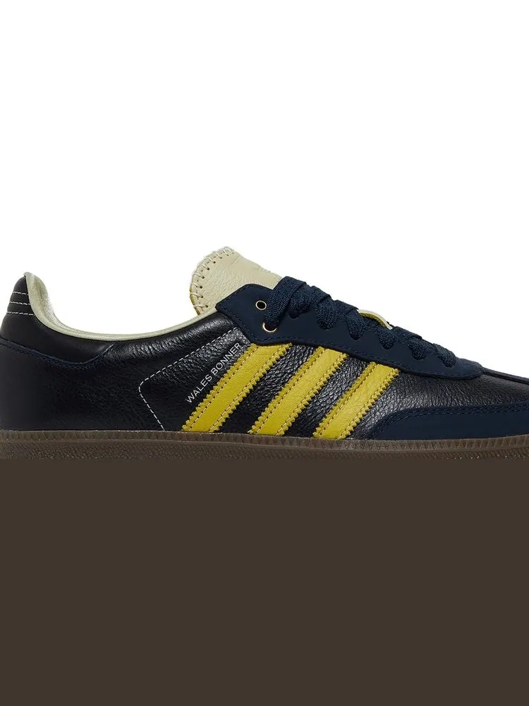 Кроссовки Adidas Wales Bonner x Samba 'Collegiate Navy Yellow' — изображение 2 из 8, синий