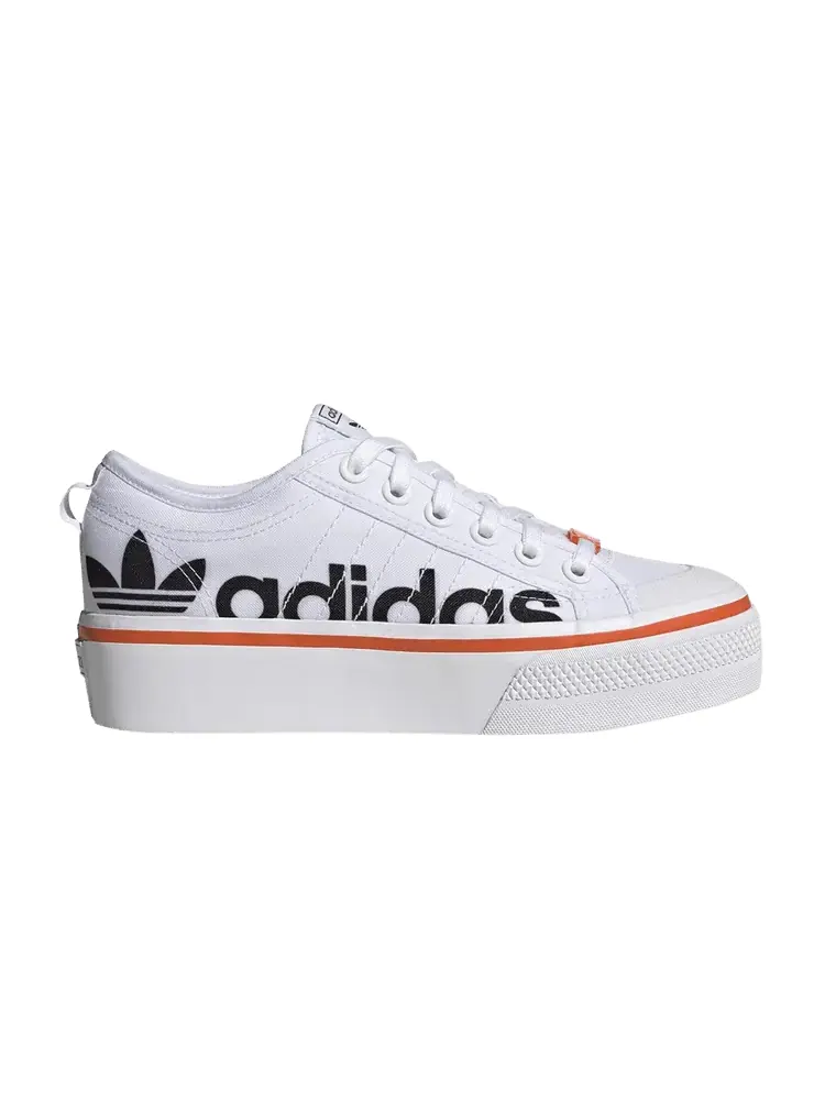 Кроссовки adidas Wmns Nizza Platform 'White Black' — изображение 1 из 1, белый/черный/белый