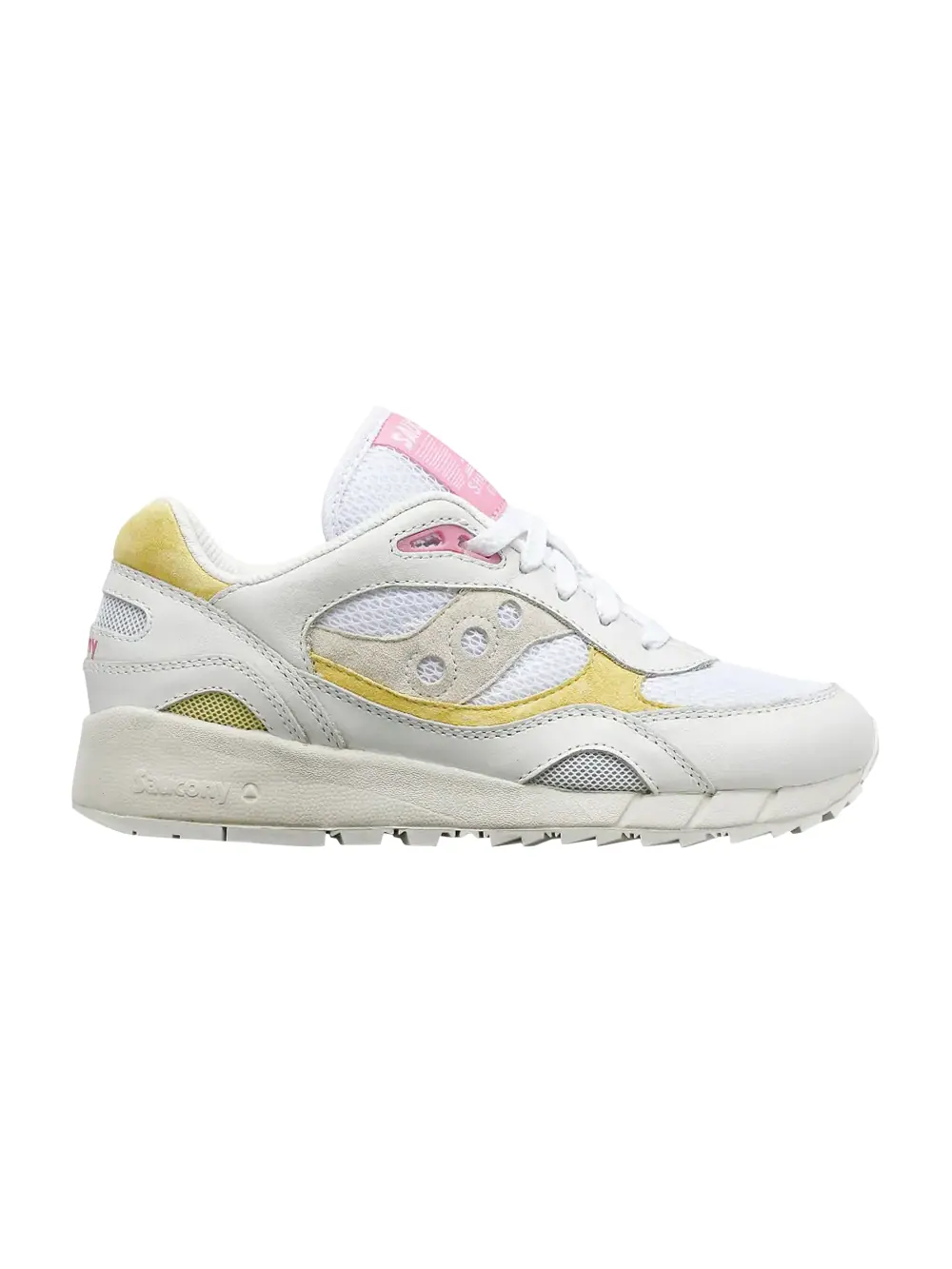 Кроссовки Wmns Shadow 6000 Saucony — изображение 1 из 1, белый/желтый/розовый