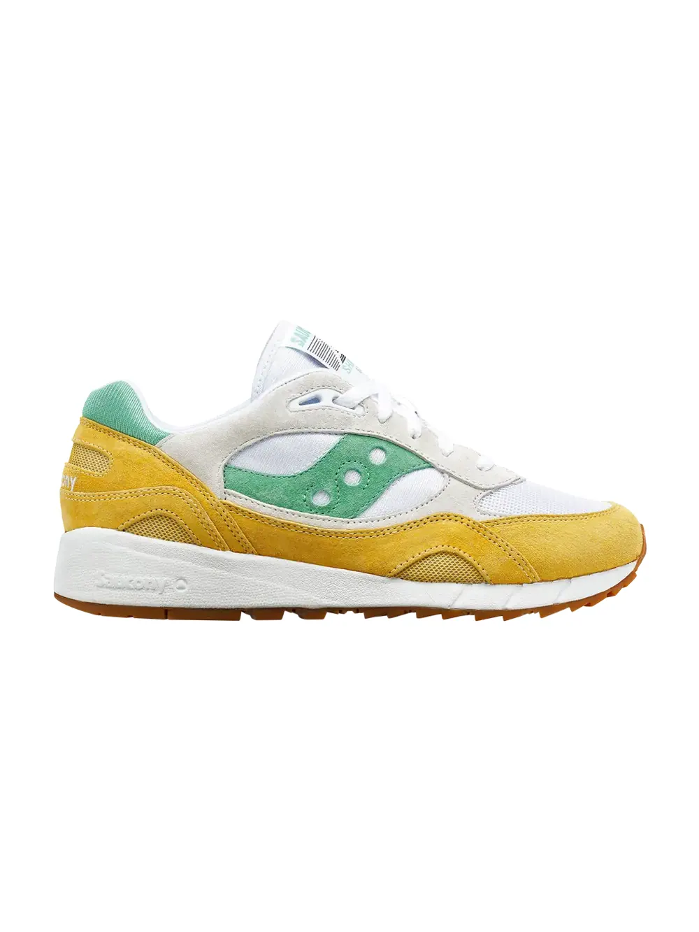 Кроссовки Shadow 6000 Saucony — изображение 1 из 1, белый/желтый/зеленый