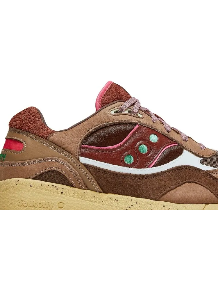 Кроссовки Saucony Feature x Shadow 6000 Chocolate Chip — изображение 2 из 8, коричневый