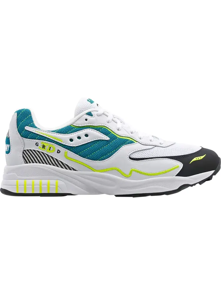 Кроссовки Saucony 3D Grid Hurricane White Green — изображение 1 из 1, белый