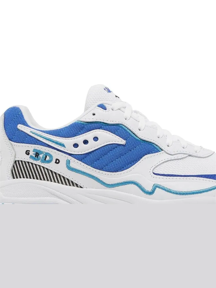 Кроссовки Saucony 3D Grid Hurricane White Royal — изображение 2 из 8, белый