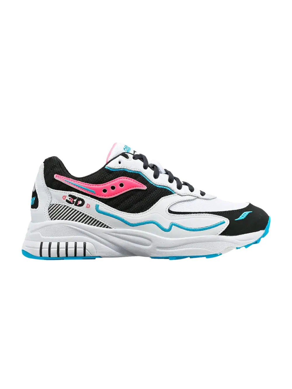 Кроссовки 3D Grid Hurricane Saucony — изображение 1 из 1, белый/черный/розовый