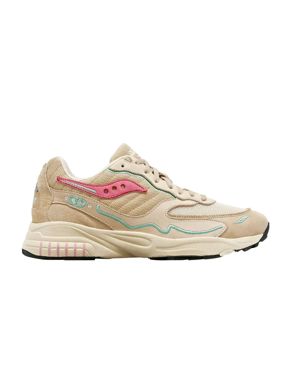 Кроссовки 3D Grid Hurricane Premium Saucony — изображение 1 из 1, кремовый/розовый