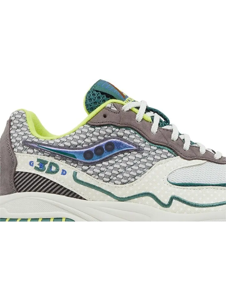 Кроссовки Saucony Bodega x 3D Grid Hurricane Loyal to the Sport — изображение 2 из 8, бежевый