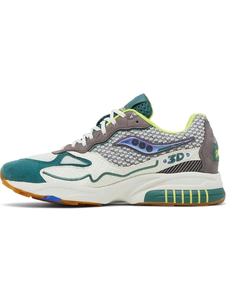 Кроссовки Saucony Bodega x 3D Grid Hurricane Loyal to the Sport — изображение 3 из 8, бежевый
