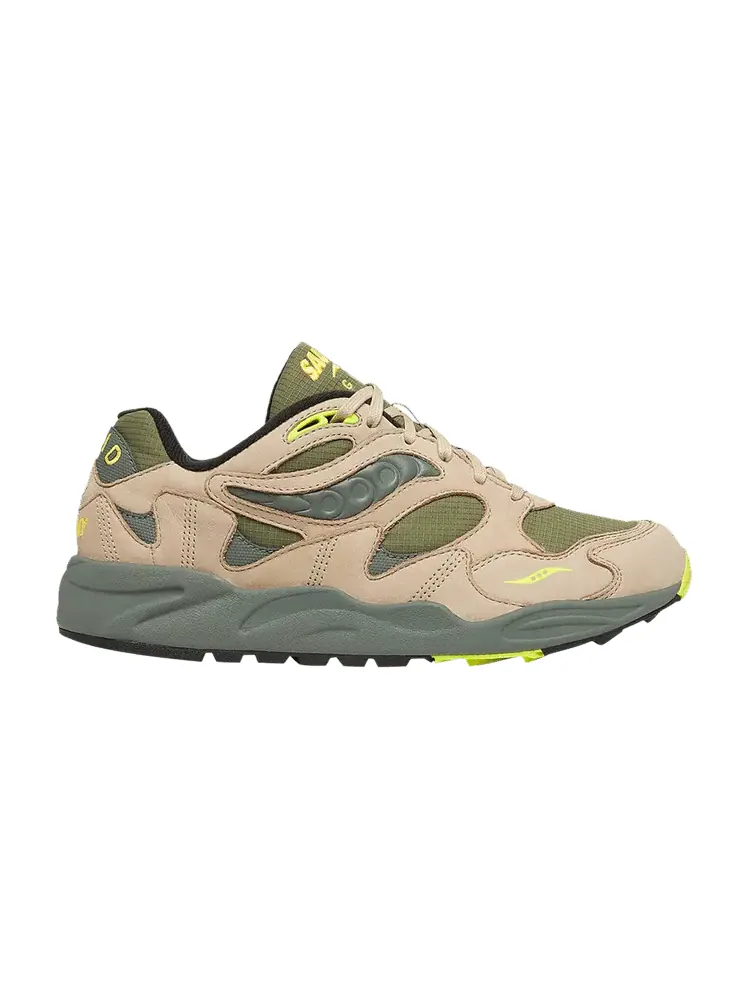 Кроссовки Saucony Grid Shadow 2 Premium Avocado Beige — изображение 1 из 1, зеленый