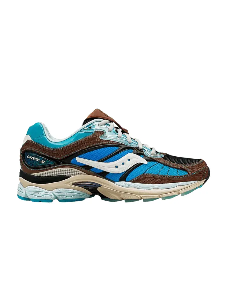 Кроссовки Saucony Footpatrol x ProGrid Omni 9 'Blue Brown' — изображение 1 из 1, синий/коричневый