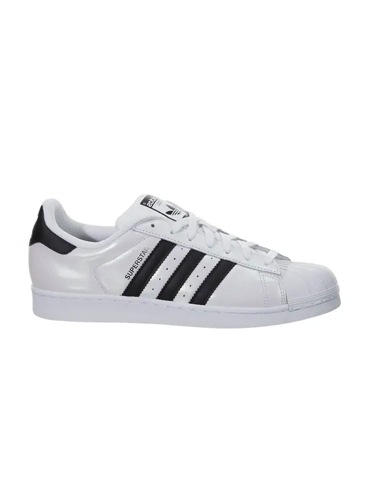 Кроссовки adidas Superstar 'Metallic White Black' — изображение 1 из 1, белый/черный/черный