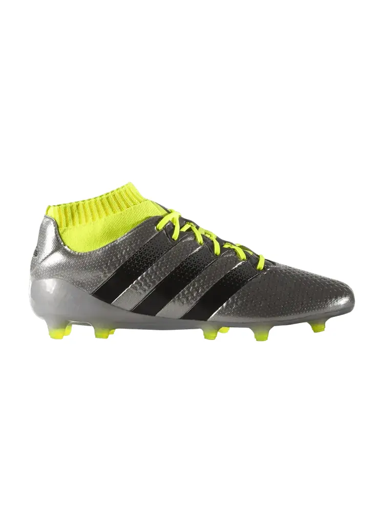 Кроссовки Ace 16.1 Primeknit FG 'Silver Metallic Sonic Yellow' — изображение 1 из 1