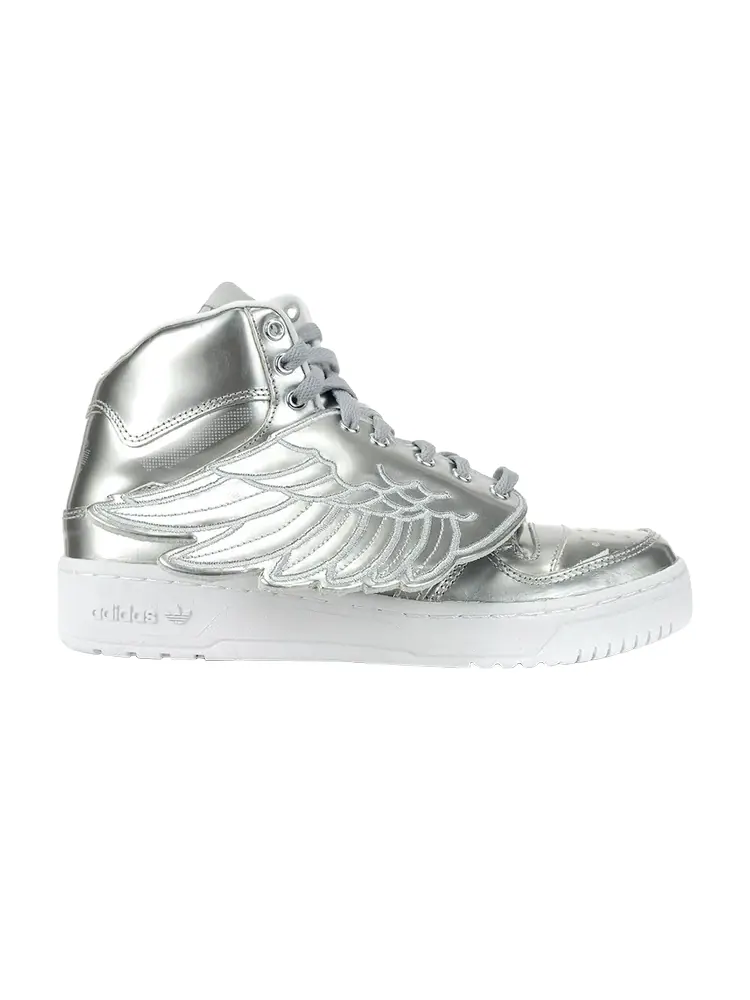 Кроссовки Adidas Jeremy Scott Wings Metal 'Silver Metallic' — изображение 1 из 1, серебряный