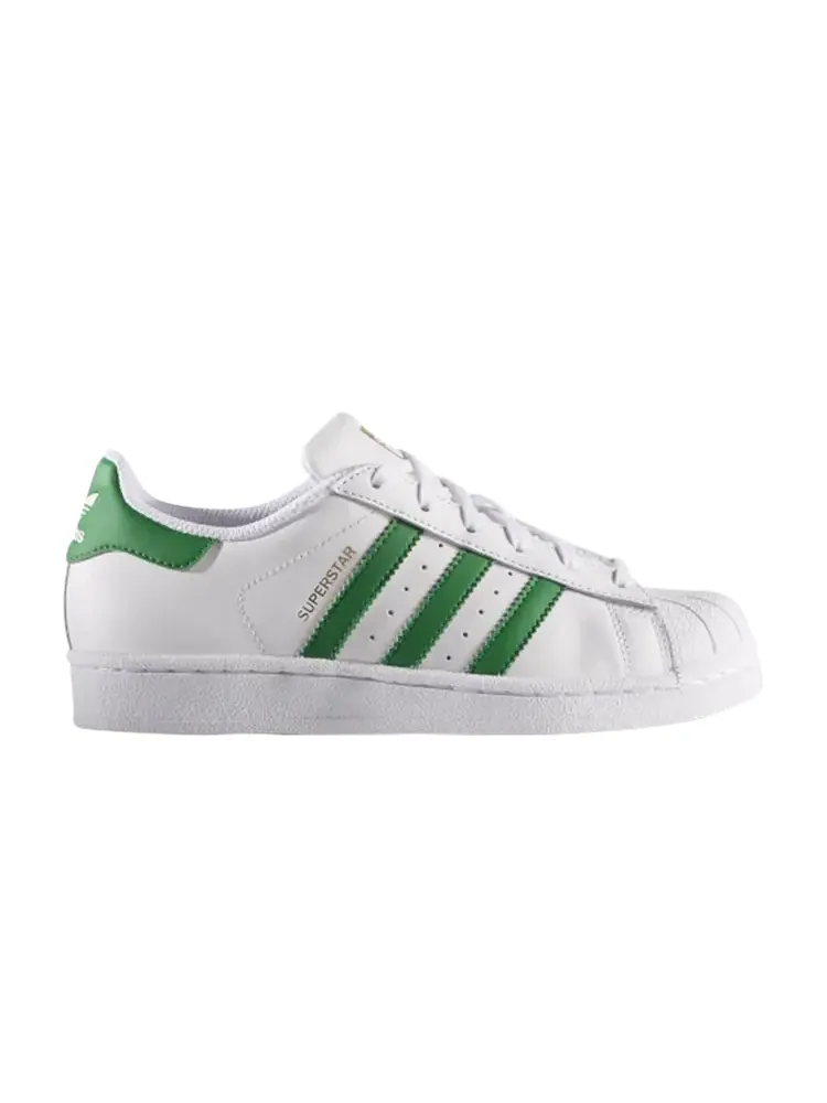 Кроссовки Adidas Superstar Foundation J 'White Green' — изображение 1 из 1, белый