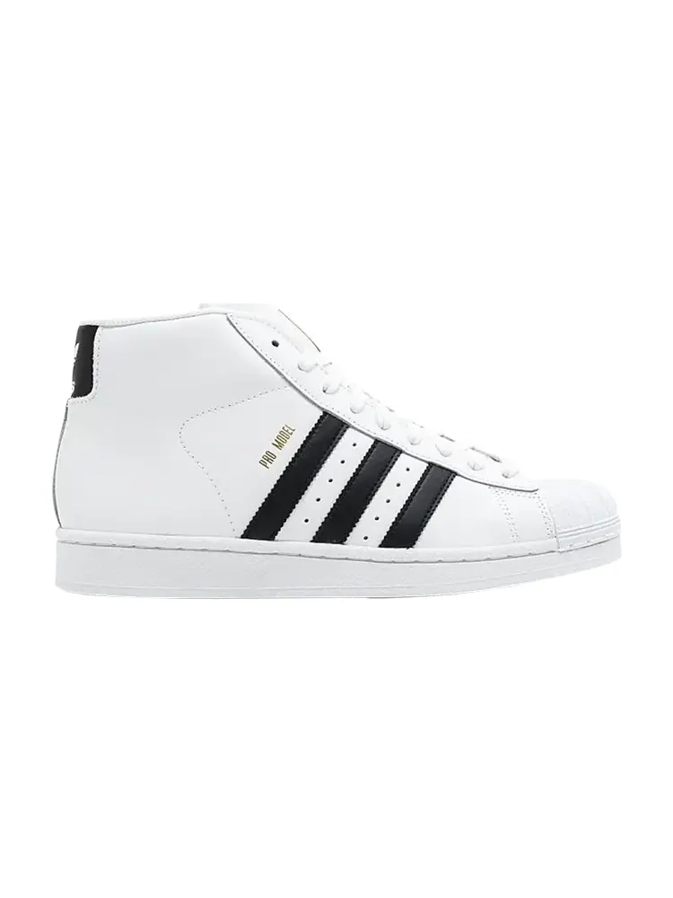 Кроссовки Adidas Pro Model Mid J 'White Black' — изображение 1 из 1, белый