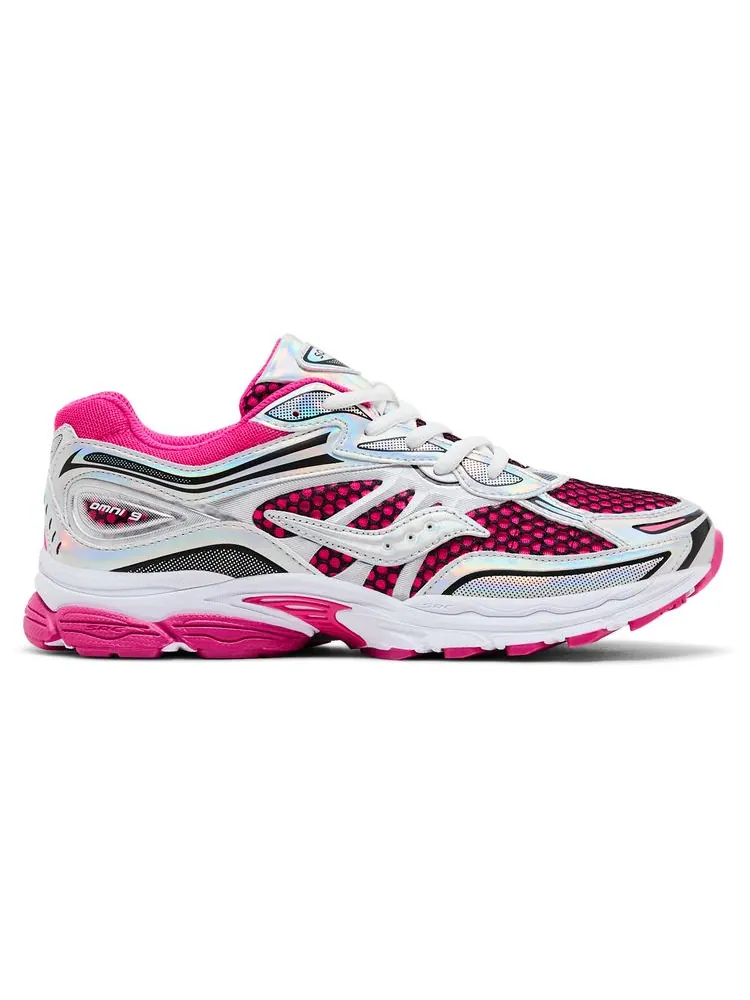 Кроссовки Saucony ProGrid Omni 9 Big Kid 'Fuchsia Iridescent' — изображение 1 из 8, розовый