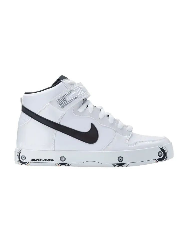Кроссовки Nike Skate Mental x Dunk High LR, Rollerblades Sample — изображение 1 из 1, белый