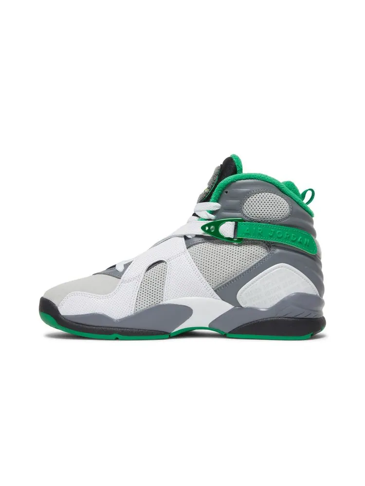 Кроссовки Air Jordan VIII 'University of Oregon - Pure Platinum' PE — изображение 3 из 10, платиновый