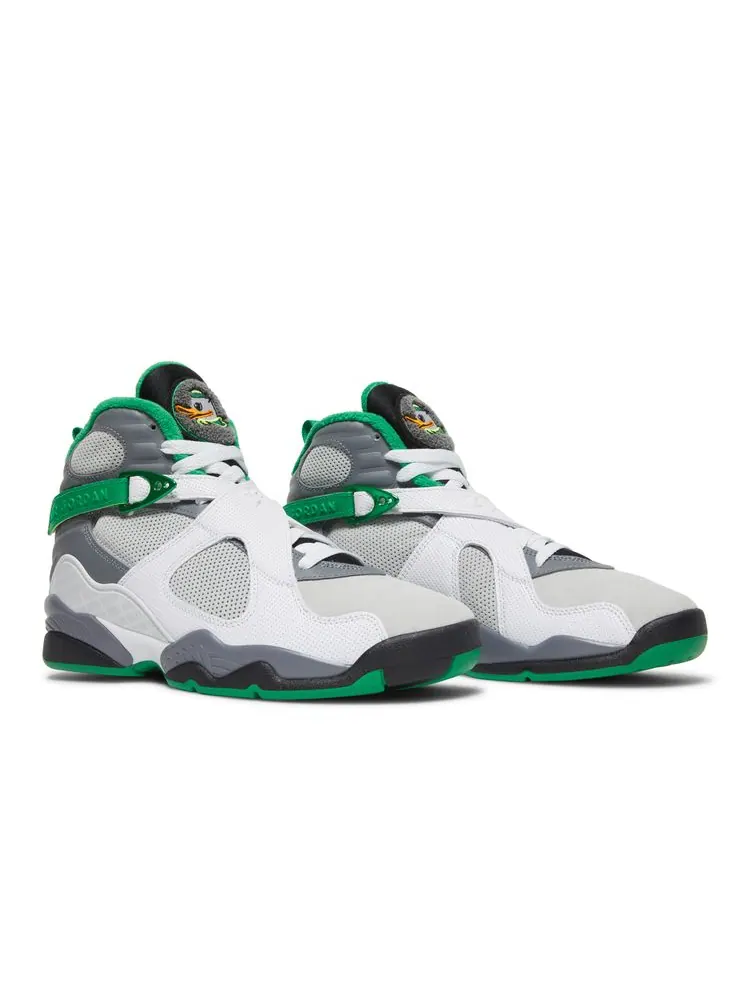 Кроссовки Air Jordan VIII 'University of Oregon - Pure Platinum' PE — изображение 8 из 10, платиновый