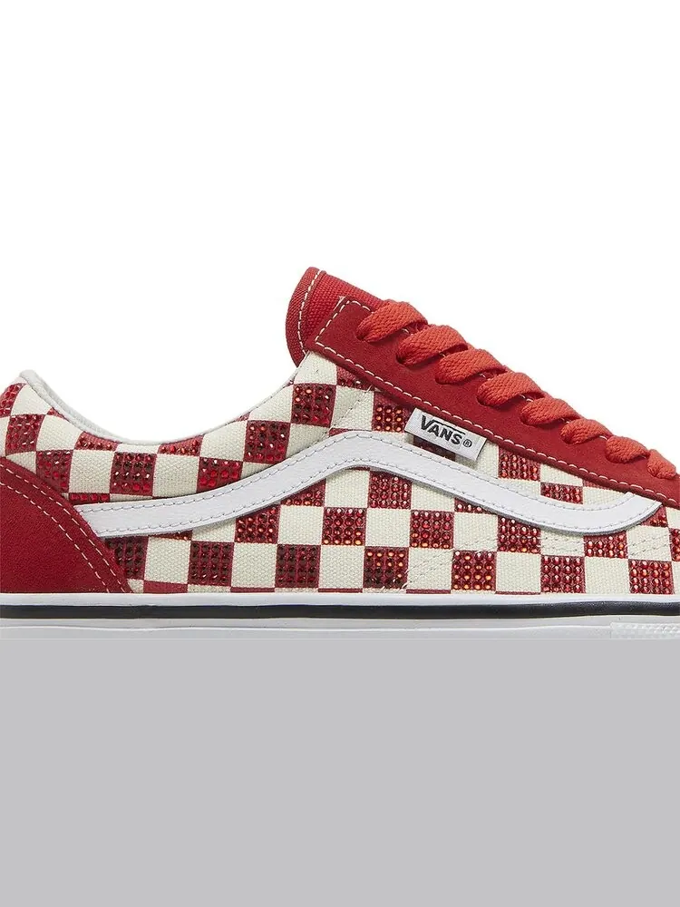 Кеды Vans Supreme x Swarovski x Skate Old Skool Red — изображение 2 из 8, красный