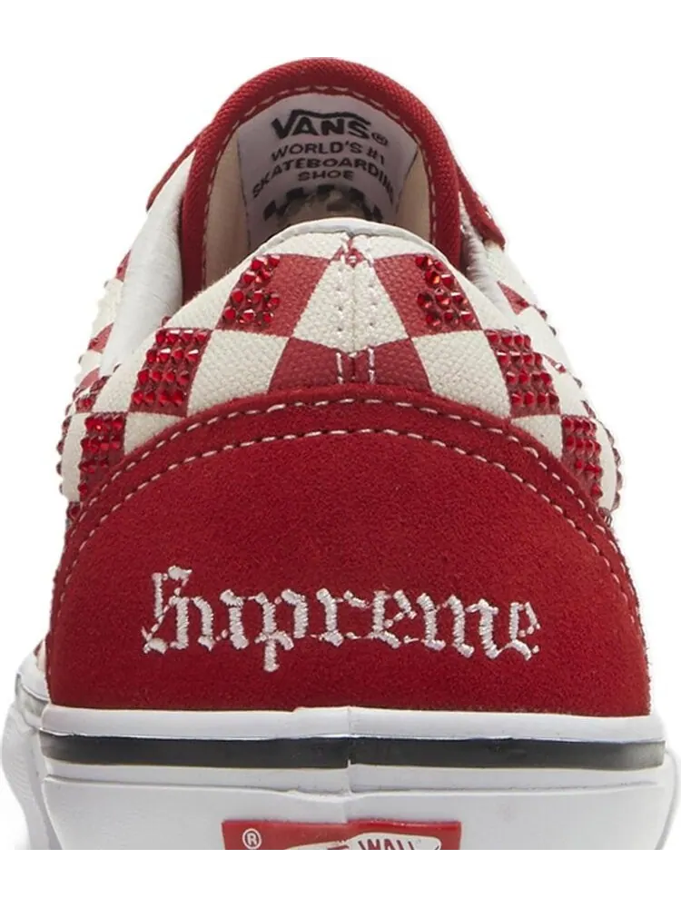 Кеды Vans Supreme x Swarovski x Skate Old Skool Red — изображение 7 из 8, красный