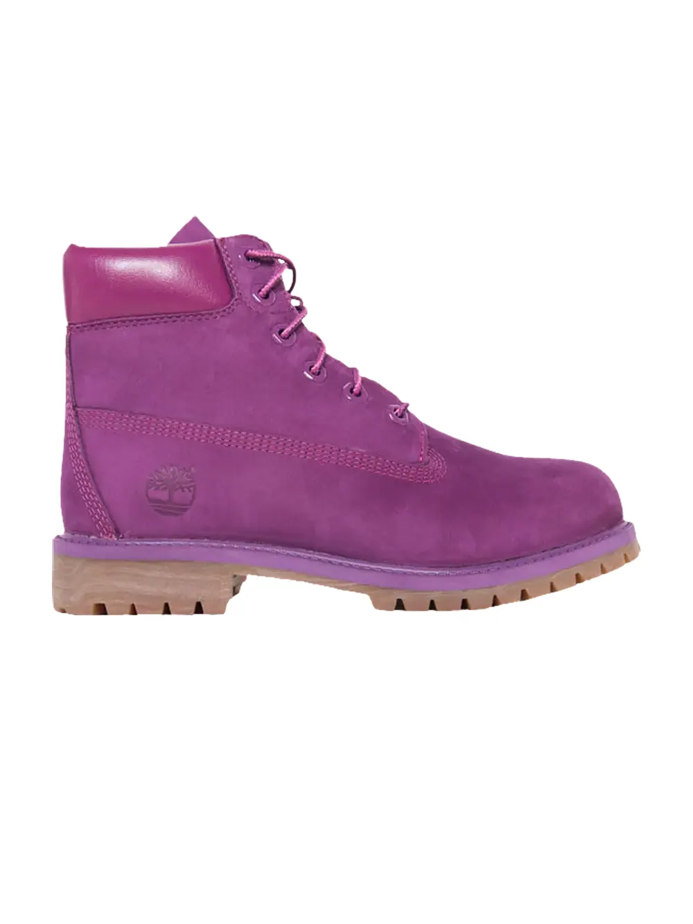 Ботинки Timberland Premium 6 Inch Junior, нубук, сиреневый — изображение 1 из 1, яркий фиолетовый