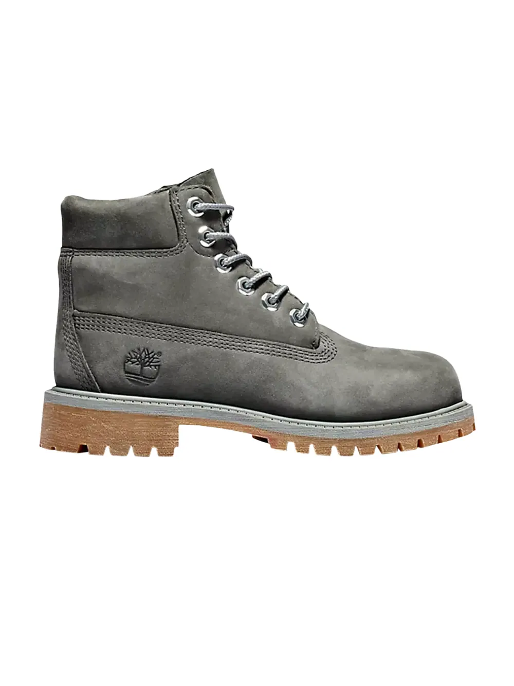 Ботинки Timberland Premium 6 Inch Junior, кожаные — изображение 1 из 1, серый