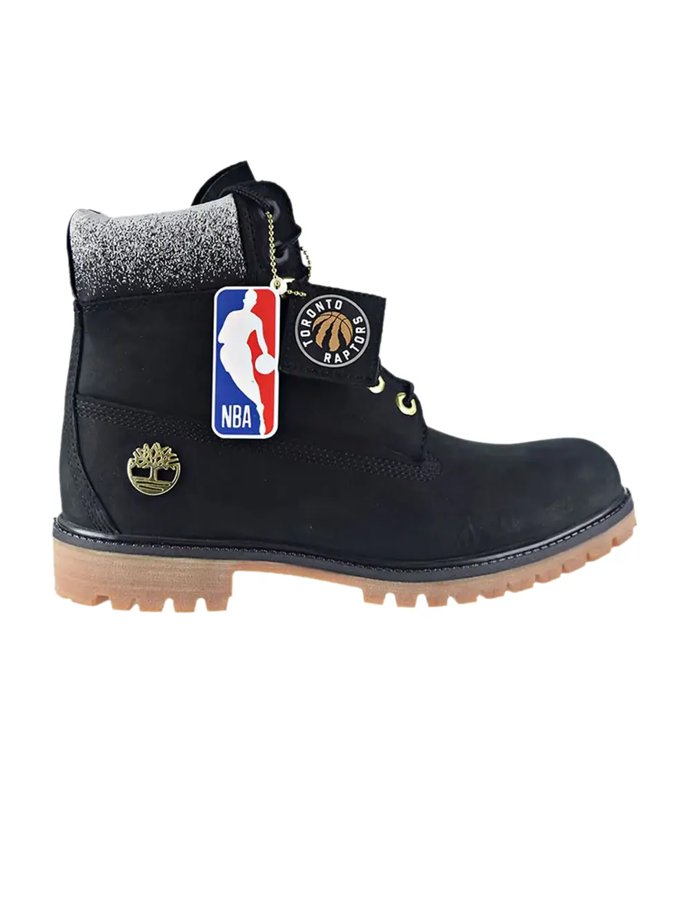 Ботинки NBA x Timberland Premium 6 Inch, нубук — изображение 1 из 1, черный/белый/золотистый