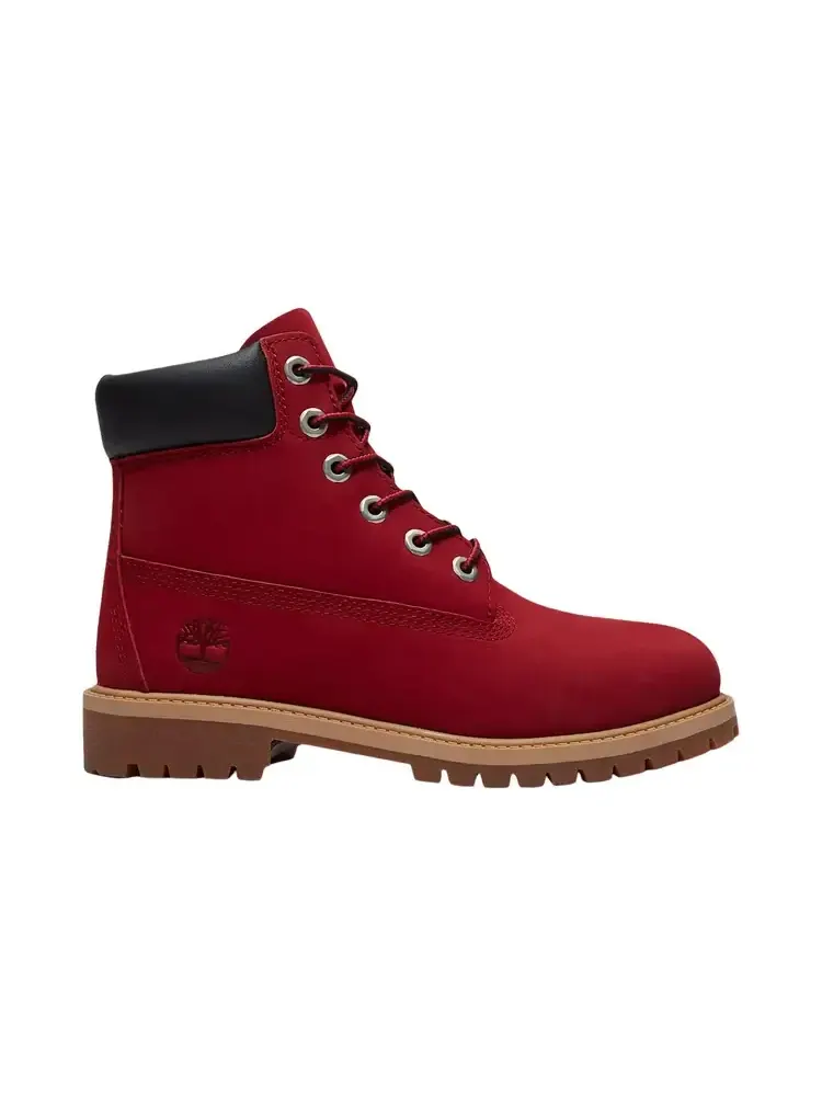 Детские водонепроницаемые ботинки Timberland 6 Inch Premium, цвет «красный нубук — изображение 1 из 1