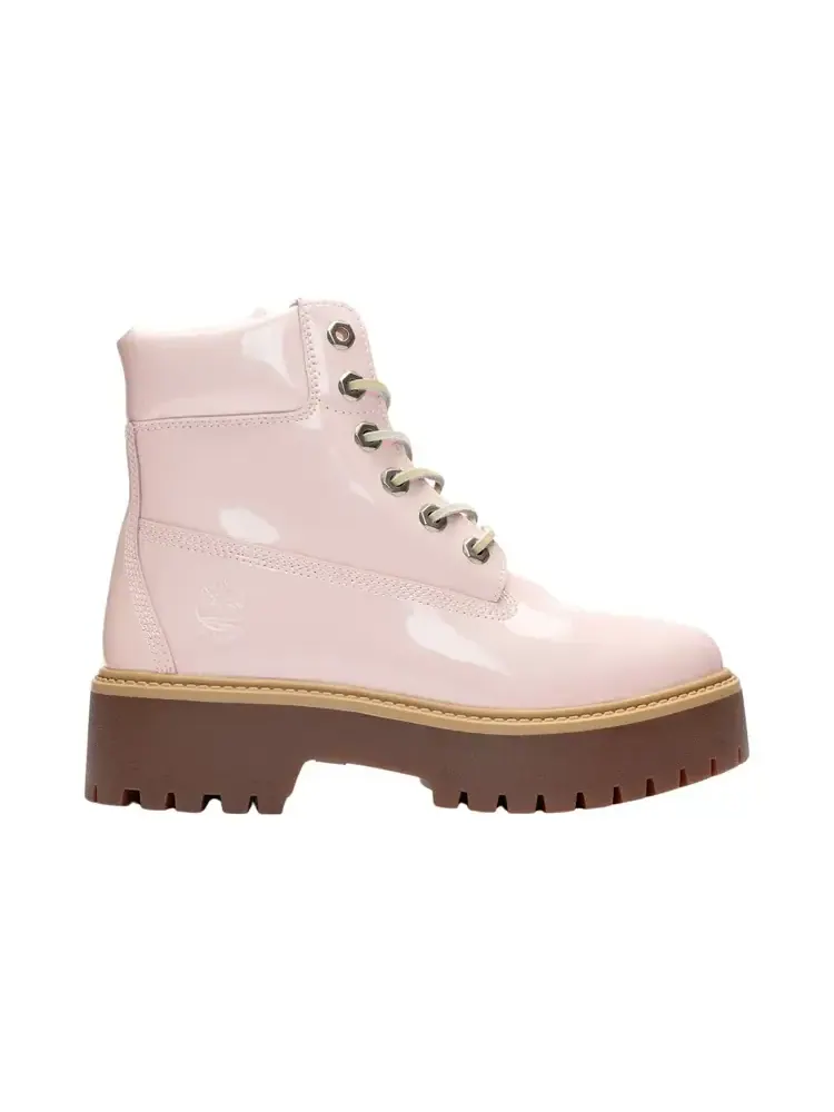 Ботинки женские Timberland 6 Inch Stone Street Водонепроницаемые Лакированная Кожа Светло-розовый — изображение 1 из 1