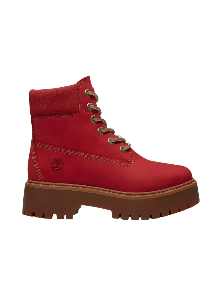 Ботинки женские Timberland Stone Street водонепроницаемые на платформе 6 дюймов красные — изображение 1 из 1, красный